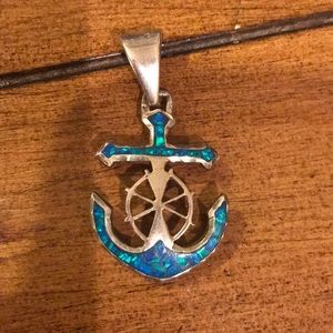 Sterling silver anchor pendant